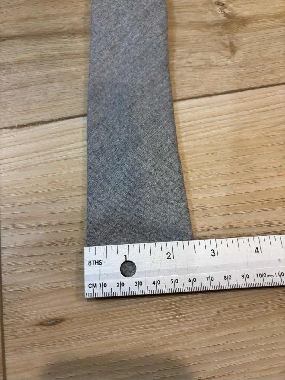 Lot Of 2 J.Crew Made In USA Skinny Ties Blue Stripe And Solid Gray